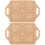 2Stk Puppenhaus Tablett Holz Khaki Kleine 7