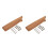 2Stk Robustes Holz Messergriff-Set, Komfortabel, Rutschfest, 4