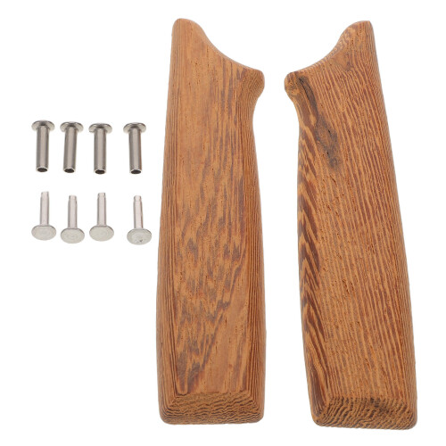 2Stk Robustes Holz Messergriff-Set, Komfortabel, Rutschfest, 2