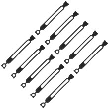 20Stk Wiederverwendbare Silikon Kabelbinder Schwarz Für Kabel Ordnung