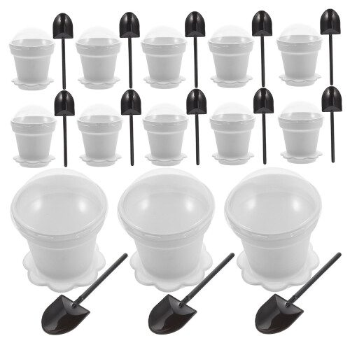 80Sets Kleine PP Eisbecher Mit Deckel, Ideal Für Dessert Und Mousse 1