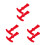 6Stk Riegel Silikon Rot T- Robust Und 9