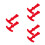 6Stk Riegel Silikon Rot T- Robust Und 6