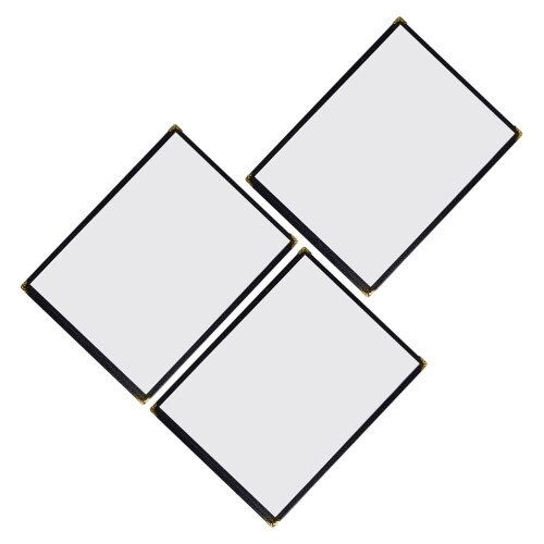 6Stk Doppelseitige Rezeptmappen Aus PVC Lederoptik