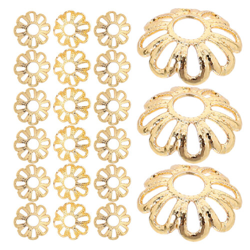 1000Stk Kupfer Perlenkappen Blumenform Schmuck Spacer DIY Set 1