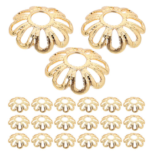 1000Stk Kupfer Perlenkappen Blumenform Schmuck Spacer DIY Set 2