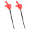 4Stk Rote Zeigesticks Kunststoff Handpointer Party Spielzeug 2