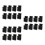 24Stk Schwarze Silikon Pfannenschutzclips, Topfdeckelhalter Für 6