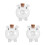 3Stk Dekorative Transparente Schweine-Spardosen Aus Robustem 5