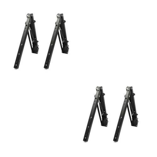 2Paare Schwarze Folding Sitzhocker Scharnier Wandhalter Zubehör 2