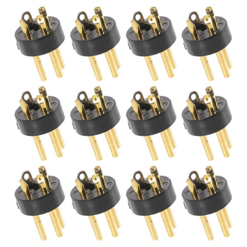 24St Xlr Male Connector Microfoon 3-Pin Kabeladapter Zwart 1