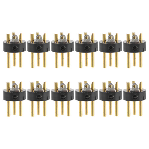 24St Xlr Male Connector Microfoon 3-Pin Kabeladapter Zwart 2