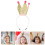 3Stk Glitzer Haarband Kinder Party Haaraccessoire Gold 10