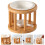 2St Khaki Keramische Tealight Houder Met Bambus Handvat 10