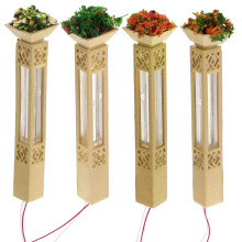 8Stk ABS Mini Lampenmodell Gold, Mini Straßenlaterne Für