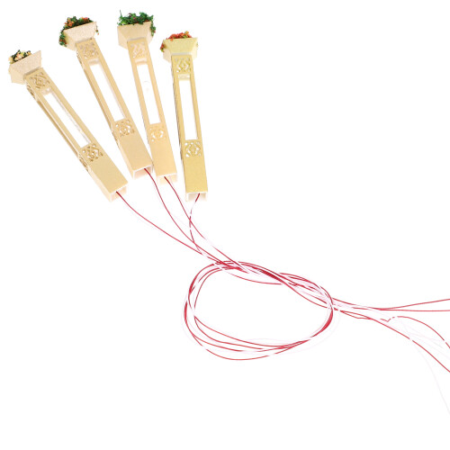 8Stk ABS Mini Lampenmodell Gold, Mini Straßenlaterne Für 1