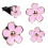 4Stk Auto Duftclip Eisen Aromatherapie Diffuser Blumenform Pink 1