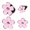 4Stk Auto Duftclip Eisen Aromatherapie Diffuser Blumenform Pink 6
