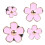 4Stk Auto Duftclip Eisen Aromatherapie Diffuser Blumenform Pink 5