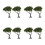 8St Mini Landschapsbomen Plastic Groen Simulatie Model Voor Hobby 9