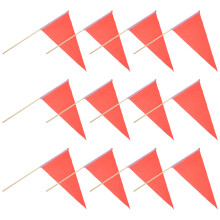 100St Vlaggen Markers Rood Hout Nylon Voor Training En Gebruik