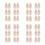 24Paren Decoratieve Mini Voor DIY Poppenhuis Beige 7