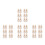 24Paren Decoratieve Mini Voor DIY Poppenhuis Beige 10