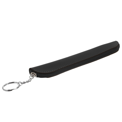 3St Grijs PU Pencilcase Compact Pennenzakje Met Opbergruimte