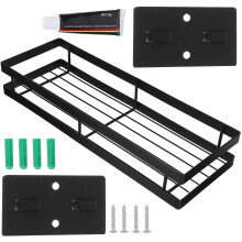 3St Stevige Zwarte Kruidenhouder Metalen Organizer Voor Keuken Wand