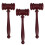 6St Lichtgewicht Donkerrood Plastic Mini Gavel Voor Advocaat 1