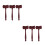 6St Lichtgewicht Donkerrood Plastic Mini Gavel Voor Advocaat 6