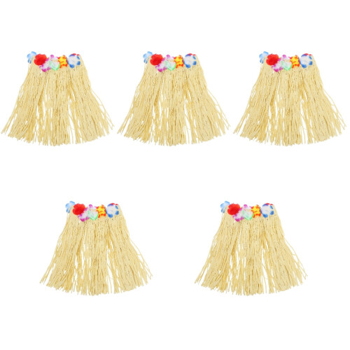 5St Comfortabele Beige Hula Skirts Decor En Hawaii Performance 2