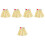 5St Comfortabele Beige Hula Skirts Decor En Hawaii Performance 4