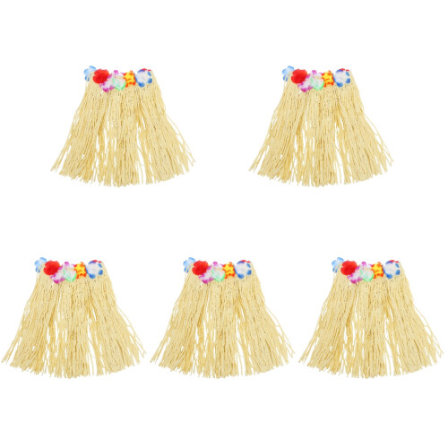 5St Comfortabele Beige Hula Skirts Decor En Hawaii Performance 1