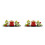 2Sets Resin Mini Beeld Auto Dashboard Decor Kleurige Set 4