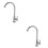 2Pz Rubinetto Acqua Verticale Argento Moderno Per Lavabo Cucina 6