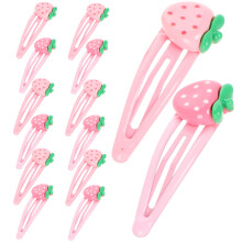 100St Aardbei Haarclip Resin Party Assorti Kleur Accessoire