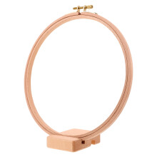3Sets Beige Handwerk Ring Van Hout Met Verstelbare Borduurstandaard
