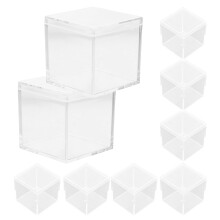 63Stk Transparent Ps Mini Quadratische Candy Boxen Aufbewahrungsboxen