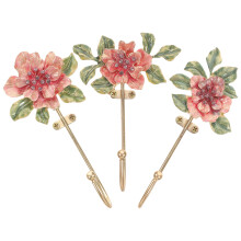 6Stk Dekorative Wandhaken Blumenform Schlüssel- Und Mantelhaken