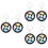 6St Memory Trainer Sleutelhanger Zwart Handheld Speelgoed 6