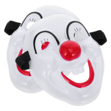 6Stk PVC Clownmasken Mehrfarbig Full Face Party Halloween Und Karneval