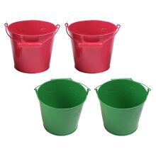 12Pz Set Secchielli Spiaggia Ferro Per Bambini E Colorato