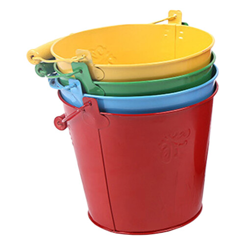 12Pz Set Secchielli Spiaggia Ferro Per Bambini E Colorato 1