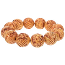 4Stk Orangen Holz Armband Sandelholz Gebetskette Damen Herren Schmuck