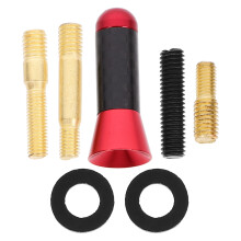 3Pz Antenna Auto Corta in Alluminio E Rossa Per Suv