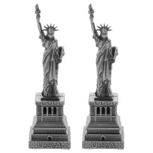 8Stk Silberne Freiheitsstatue Figur Silberlegierung Usa Souvenir