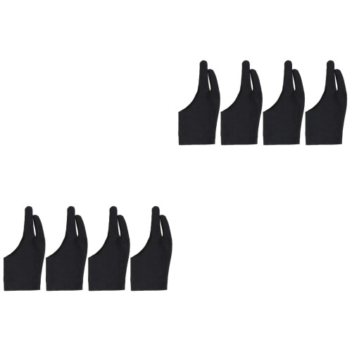 8Pz Due Dita Nero Per in Spandex Antifriction E Comfort 2