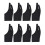 8Pz Due Dita Nero Per in Spandex Antifriction E Comfort 5