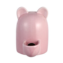 3Pz Dispenser Acqua Rosa 100Ml Con Orecchie Gatto Per Piccoli Animali